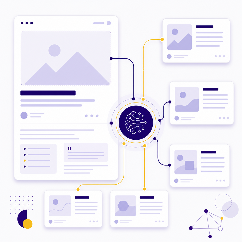 Ilustrace služby AI blog specialista